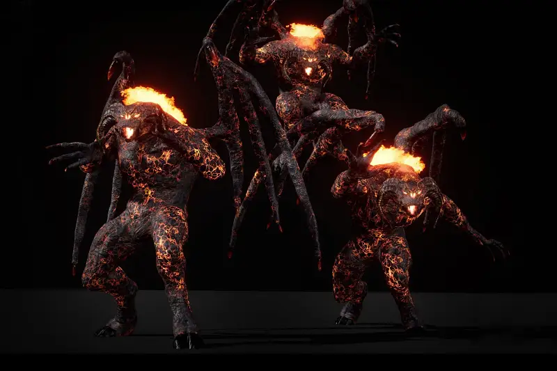 Hell Demon Guard 3D Model Asset Thumbnail