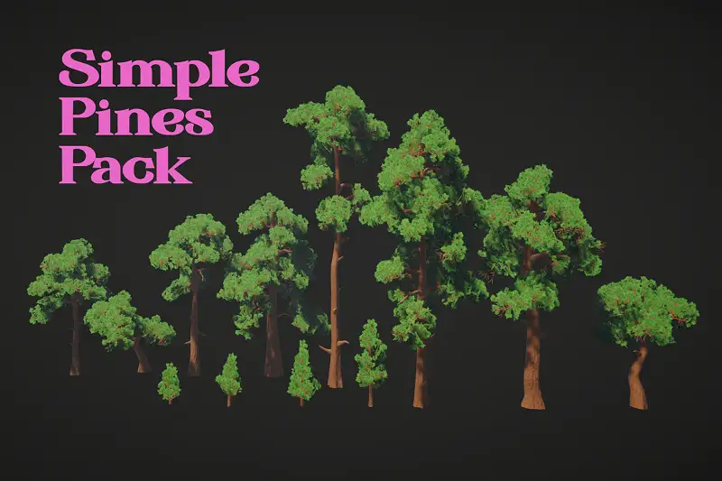 Simple Pines Pack for Unity Asset Thumbnail