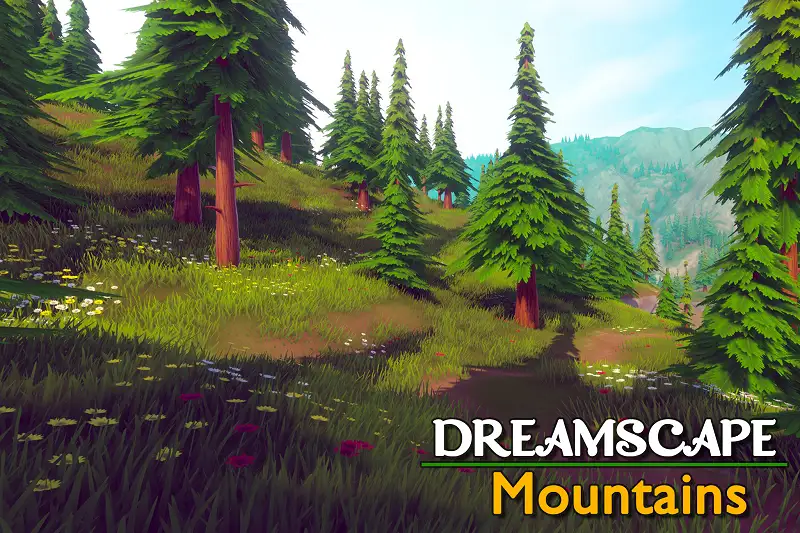 Dreamscape Nature Mountains - Stylized Open World Environment Asset Thumbnail