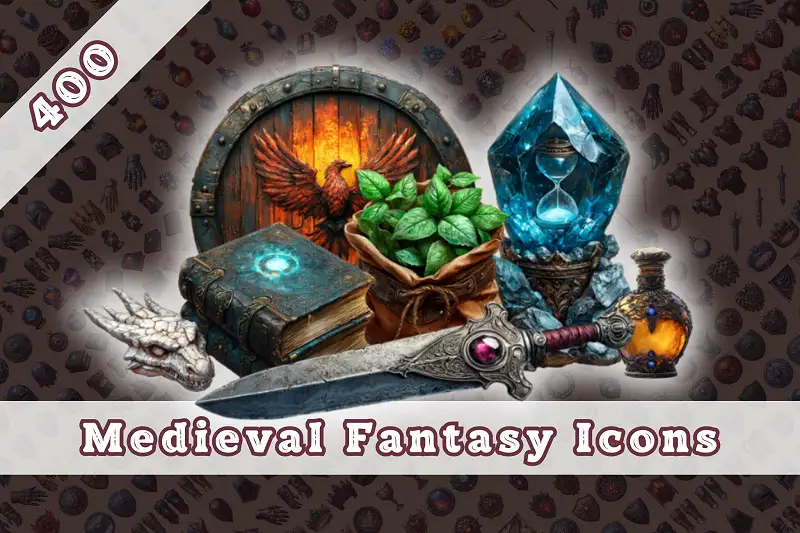 Medieval Fantasy Icons Pack Asset Thumbnail