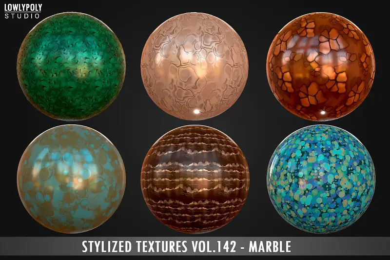 Marble Vol.142 - Stylized Textures Asset Thumbnail