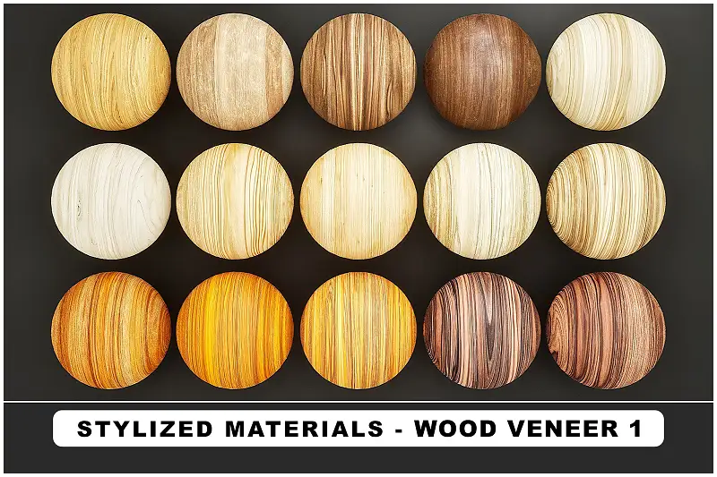 Stylized Materials - Wood Veneer 1 Asset Thumbnail