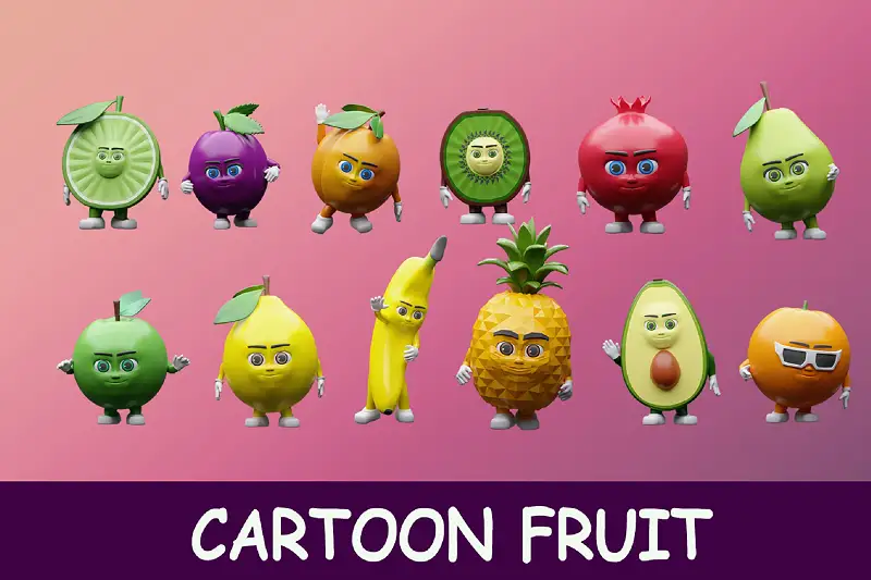 Cartoon fruit Asset Thumbnail