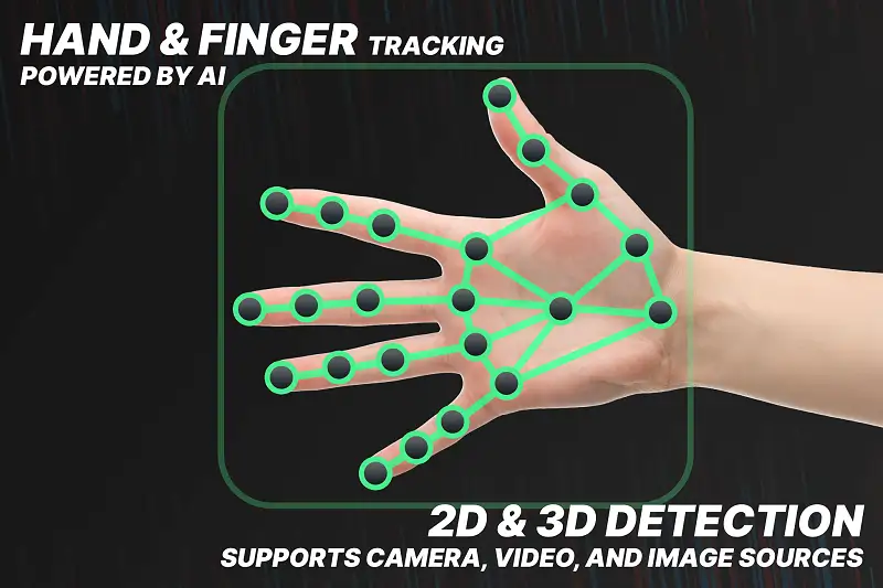 Hand & Finger Tracking [iOS + Android + Mac + Windows] Asset Thumbnail