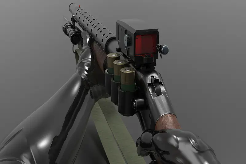 1897 Shotgun 3D Model Asset Thumbnail