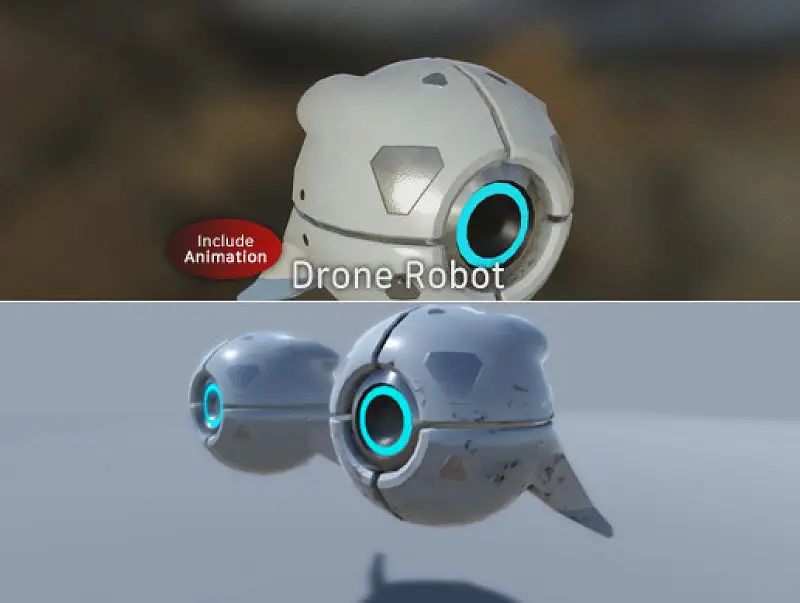 Animated Drone Robot Asset Thumbnail