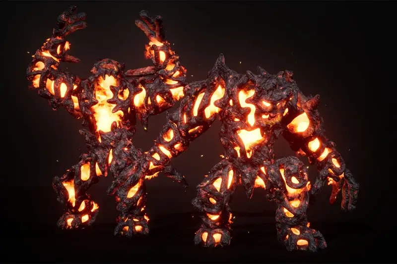 Hell Golem Slayer 3D Model Asset Thumbnail
