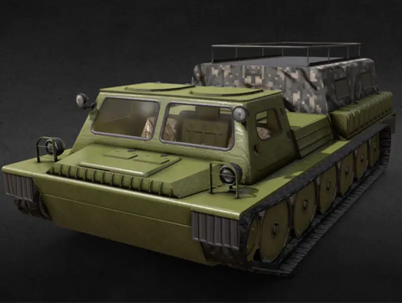 Gaz-71, All-terrain vehicle(Low Poly) Asset Image