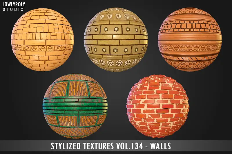 Walls Vol.134 - Stylized Textures Asset Thumbnail
