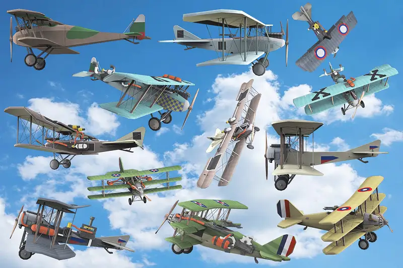 WW1 Airplanes and Steampunk Variants Asset Image