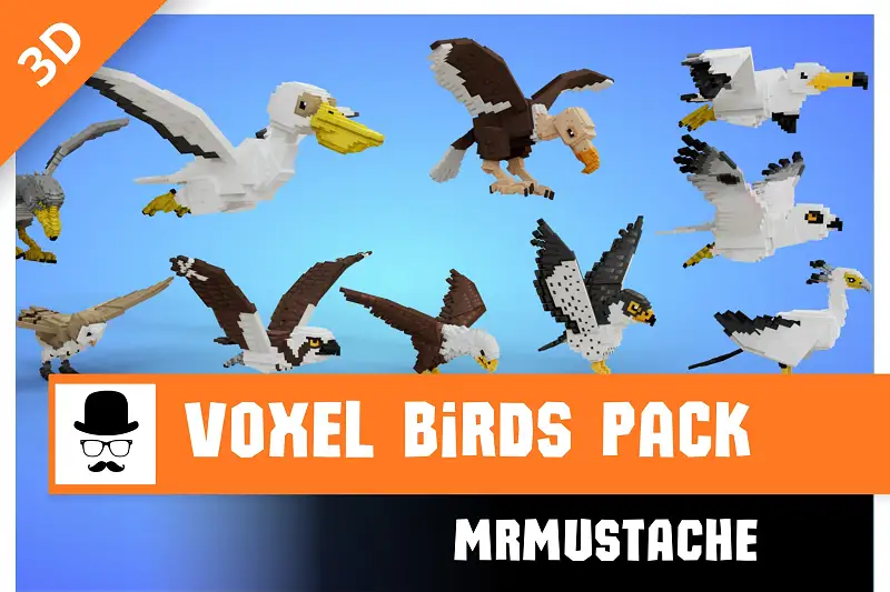 Voxel Birds of Prey Pack Asset Thumbnail