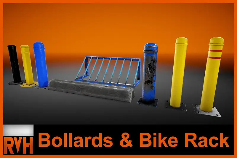 Bollards and Bike Rack Asset Pack Asset Thumbnail