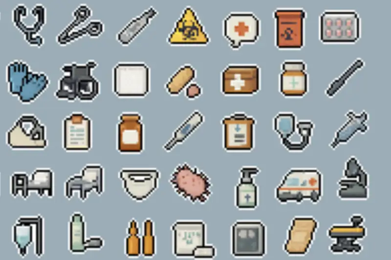 Medicine Pixel Art Icon Pack Asset Thumbnail