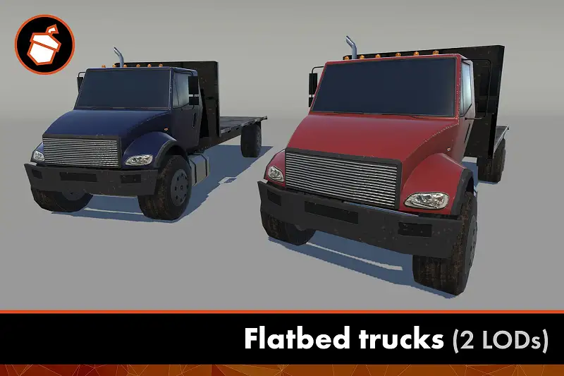 Flatbed trucks (2 LODs) Asset Thumbnail
