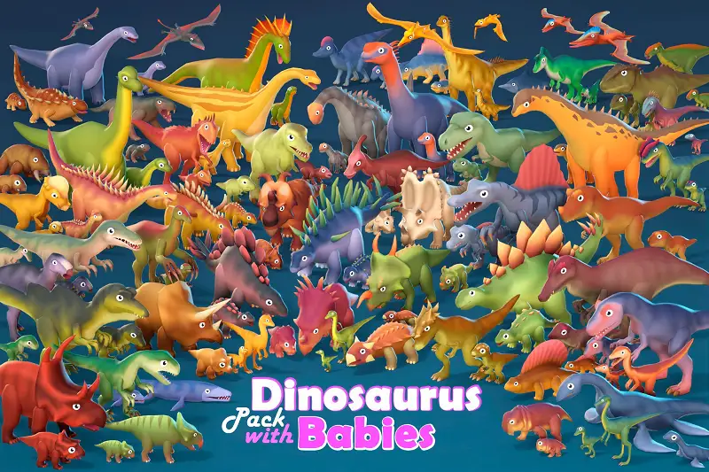 Dinosaurus Pack with Babies Asset Thumbnail