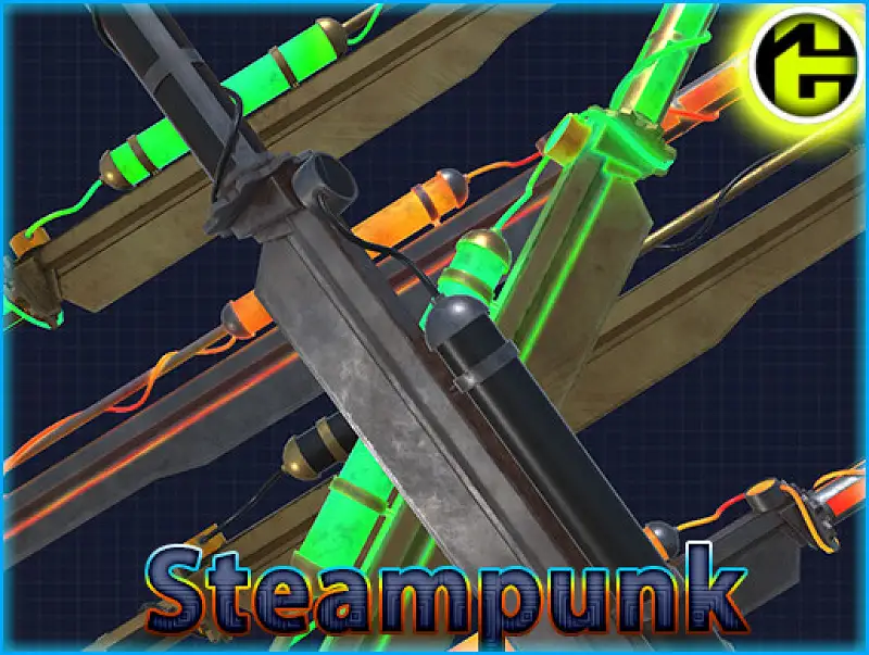 FREE Steampunk Sword Asset Image