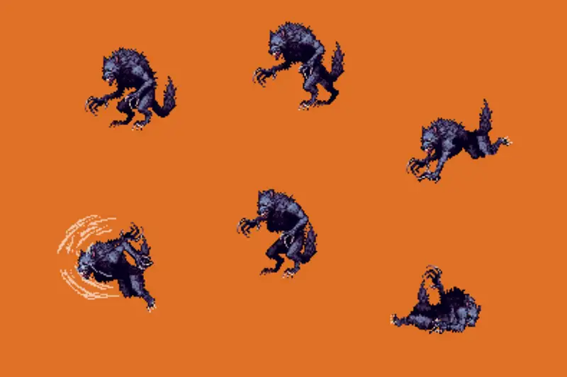 Dark Wolf 2d Animation Asset Thumbnail