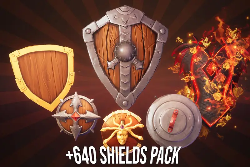 Shields With VFX Megapack: 640+ Variations Asset Thumbnail