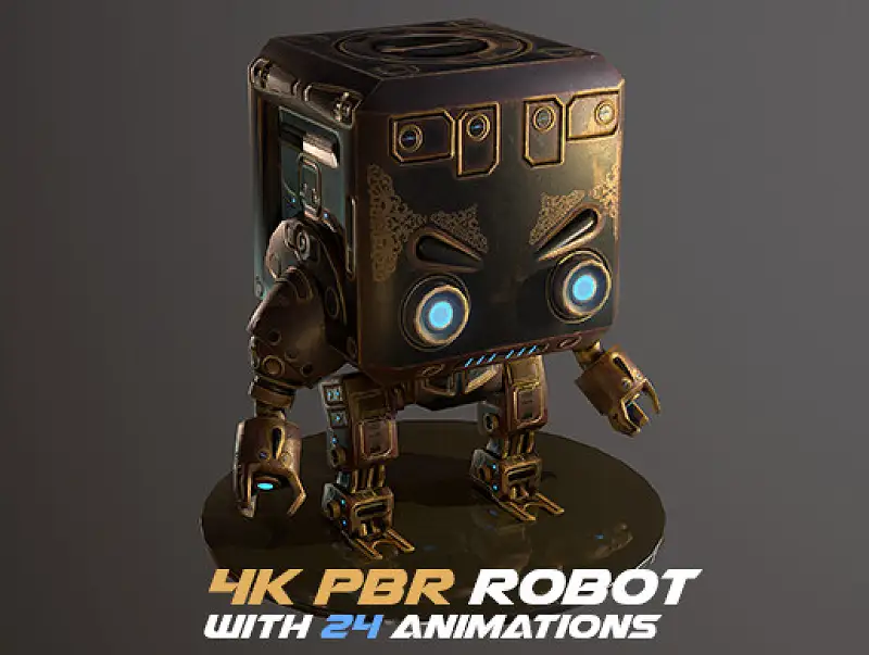 Steampunk Robot - 4k PBR textures Asset Thumbnail