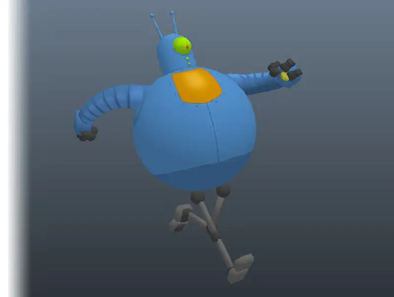 Animated Blue Cyclops Robot Asset Thumbnail