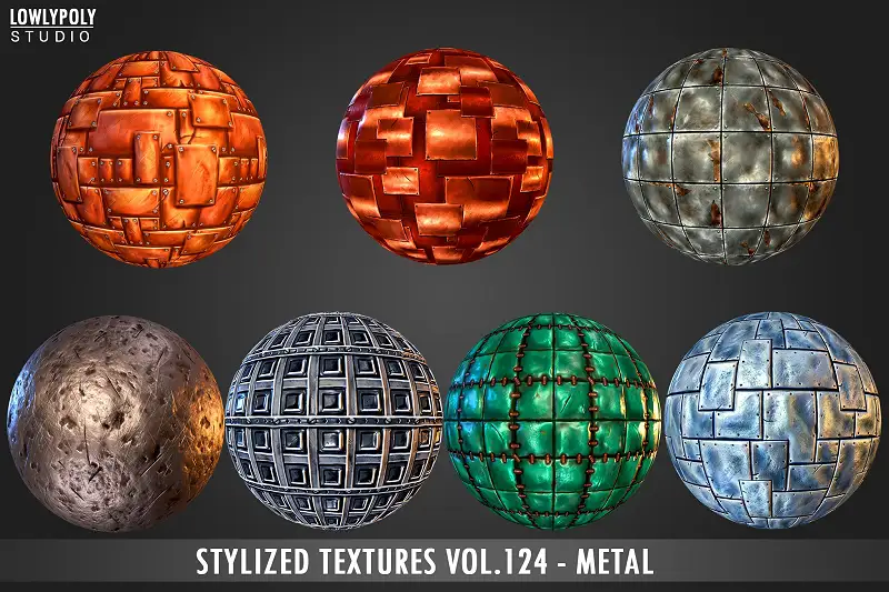 Metal Vol.124 - Stylized Textures Asset Thumbnail