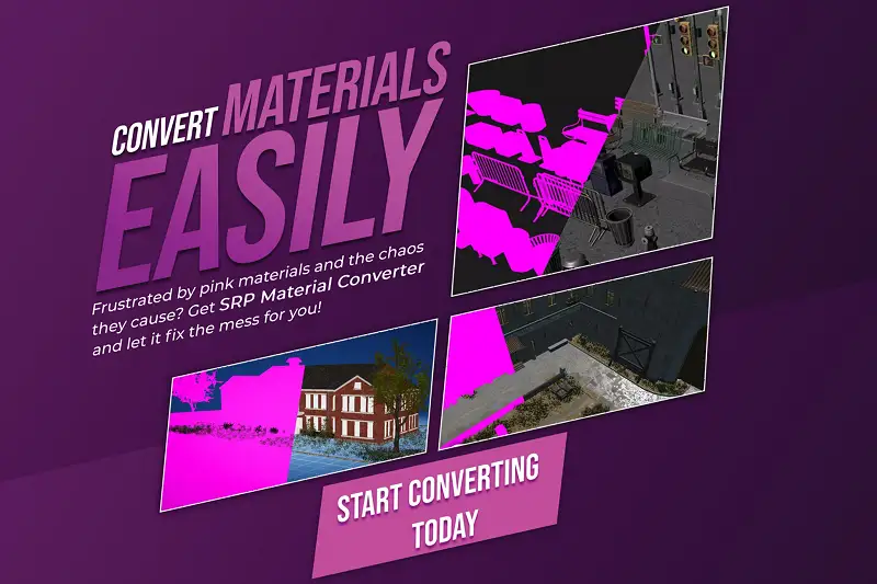 SRP Material Converter - HDRP to URP, HDRP to Built-in & more ! Asset Thumbnail