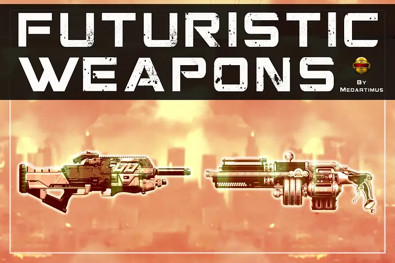 Futuristic Weapons Firing FX with Sounds Asset Thumbnail