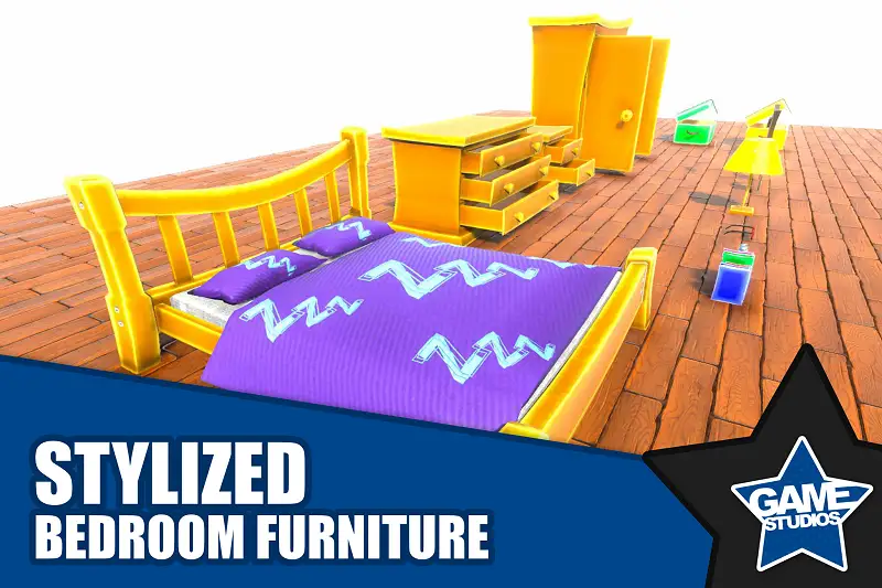 Stylized Bedroom Furniture Pack Asset Thumbnail