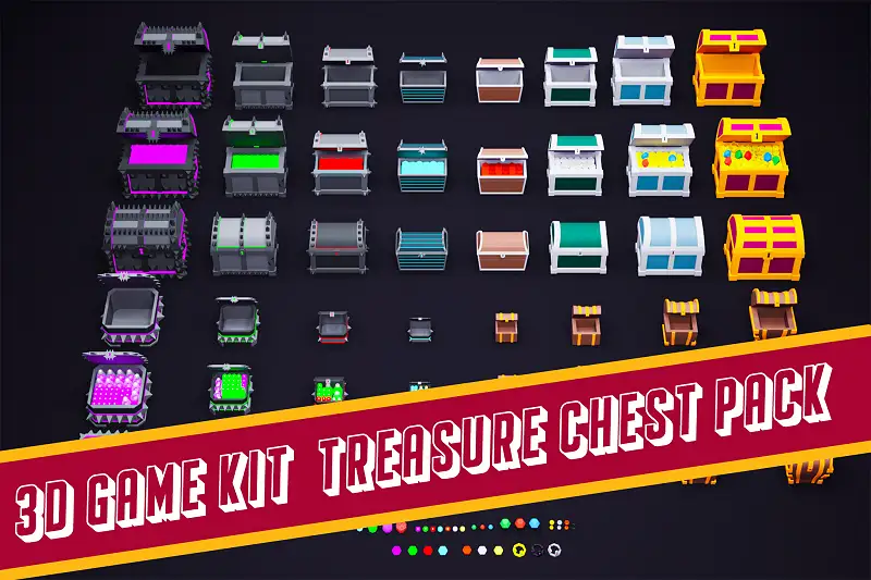 3D Game Kit-Treasure Chest Pack Asset Thumbnail
