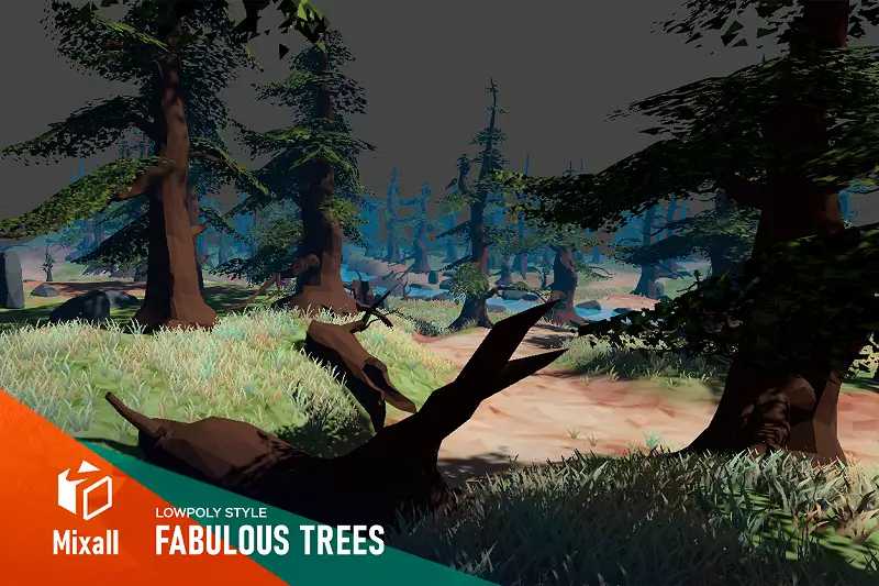 Lowpoly Trees for Games and Simulators Asset Thumbnail