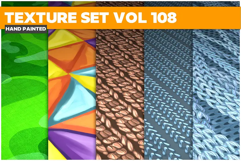 Stylized Cloth Fabric Textures Vol.108 - Hand Painted Textures Asset Thumbnail