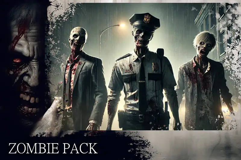 Retro Horror Template - Zombie Pack Asset Thumbnail