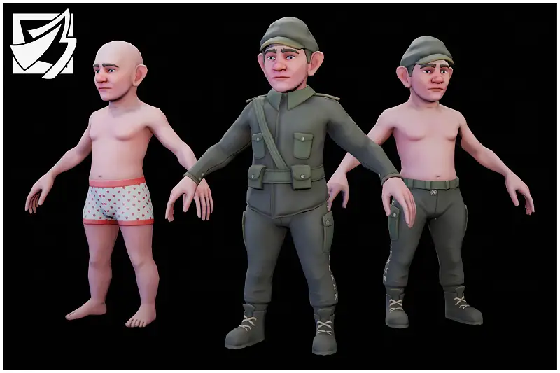 3D Cartoon Soldier / Hyper Casual Asset Thumbnail