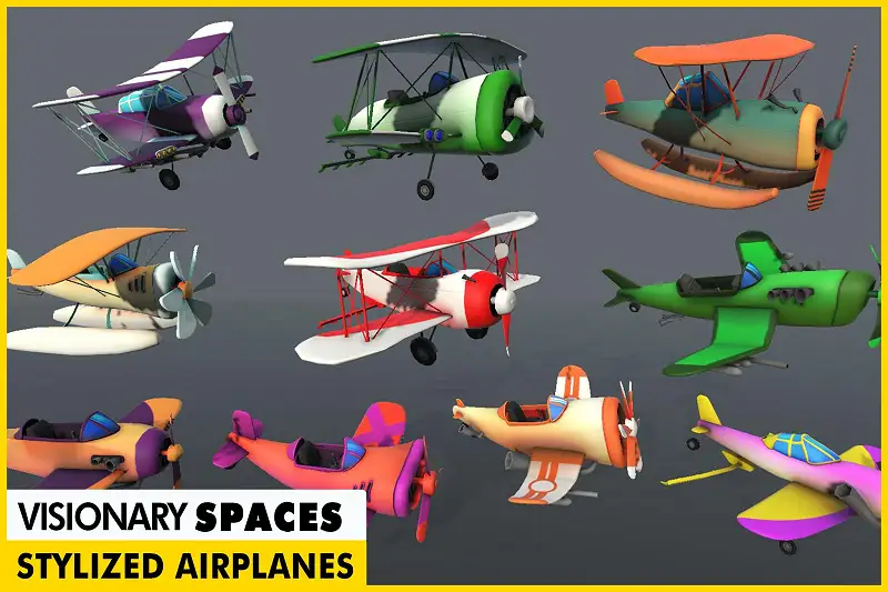 Stylized Airplanes Package Asset Thumbnail
