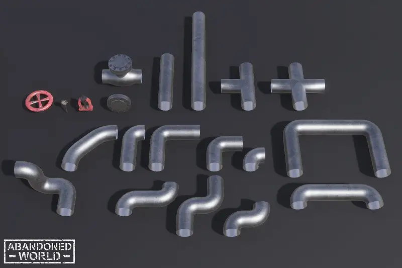 Modular Pipe Elements Asset Thumbnail