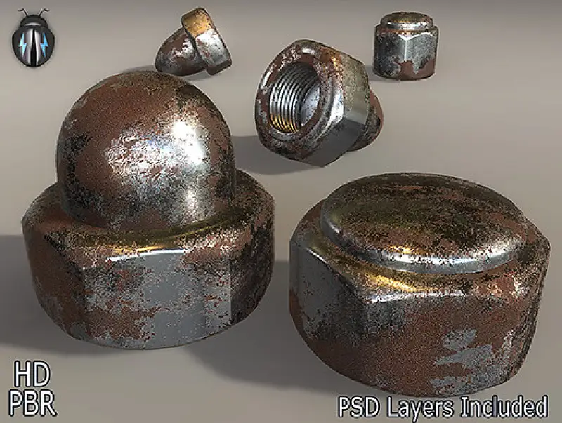 PBR Metal Rusted Asset Thumbnail