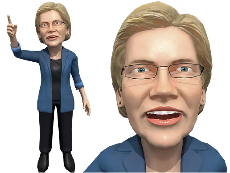 Elizabeth Warren caricature Asset Thumbnail