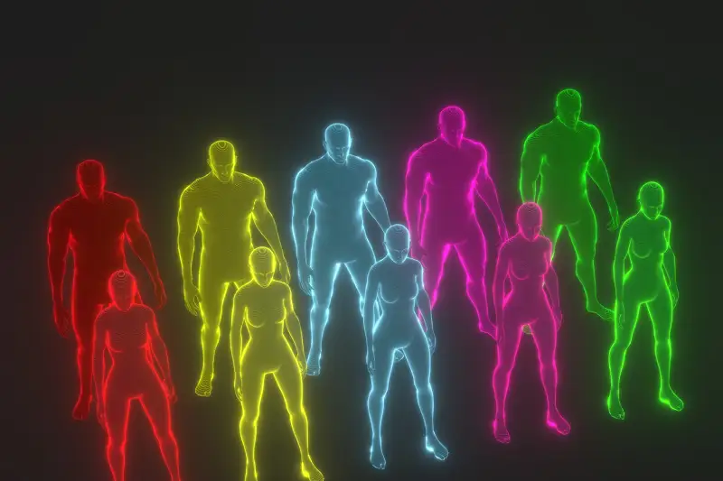 Animated Human Hologram 3D Models Asset Thumbnail