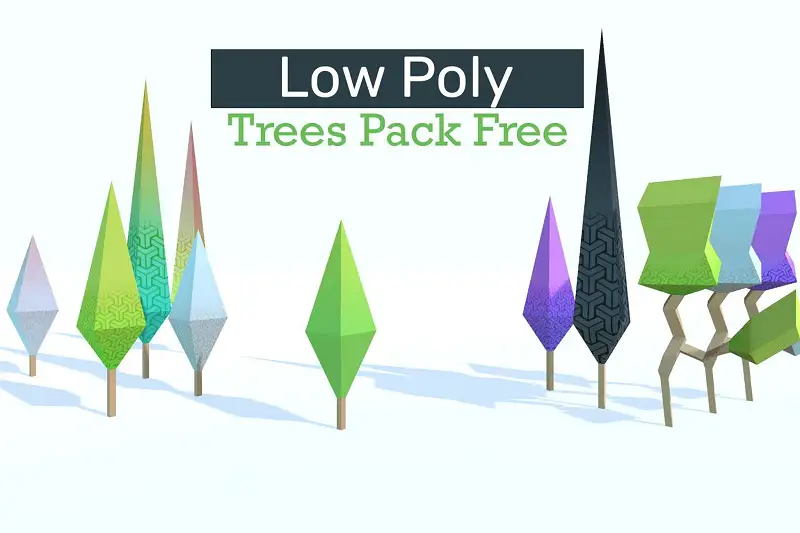 3D Low Poly Trees - unique and simple Asset Thumbnail