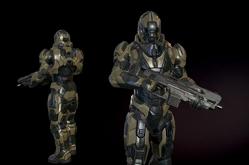 Sci-Fi Soldier H Low-Poly Character Asset Thumbnail