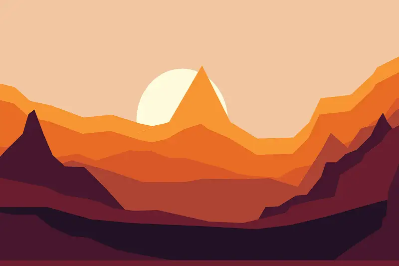 4K Parallax Minimalist Mountain Background Asset Thumbnail