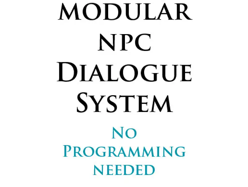 Simple Modular Dialogue System - No Coding Needed Asset Image