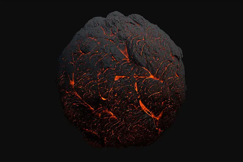 Stylized Lava PBR Texture Asset Thumbnail