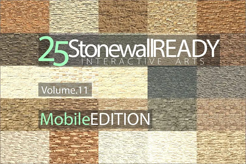 25 Stone Wall Materials Ready, Volume. 11 Asset Thumbnail