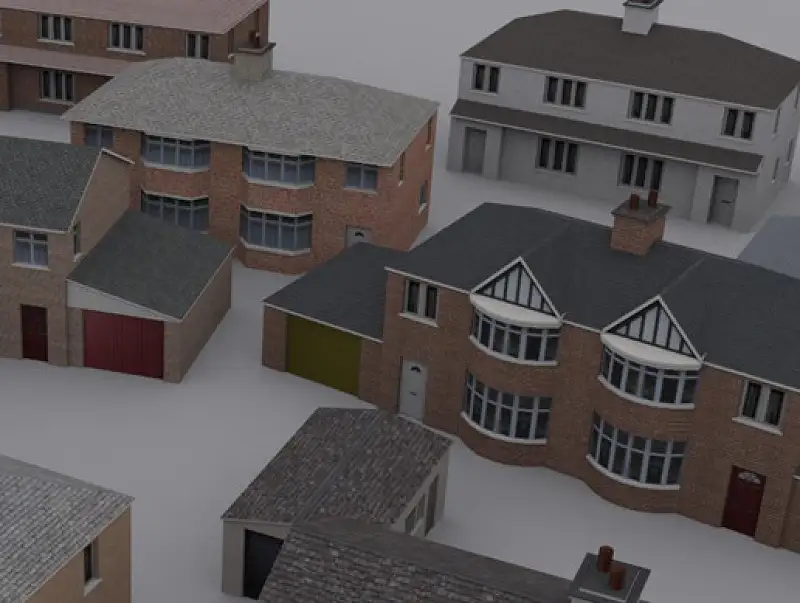 UK Semi-detached Houses Pack 1 Asset Image
