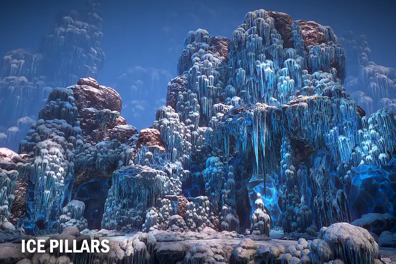 Ice pillars Asset Image