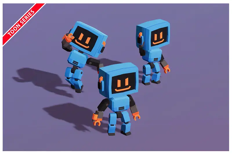Robot Droid Toon Humanoid Series Asset Thumbnail