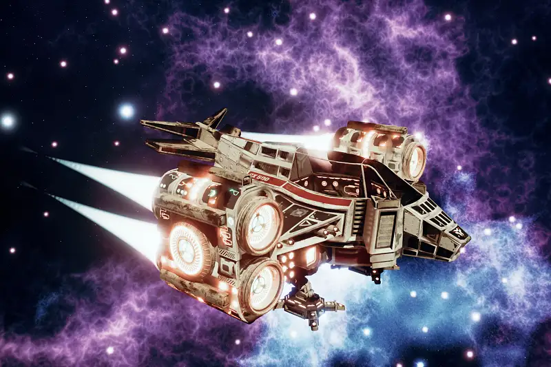 Small Spaceship 3D Model Asset Thumbnail
