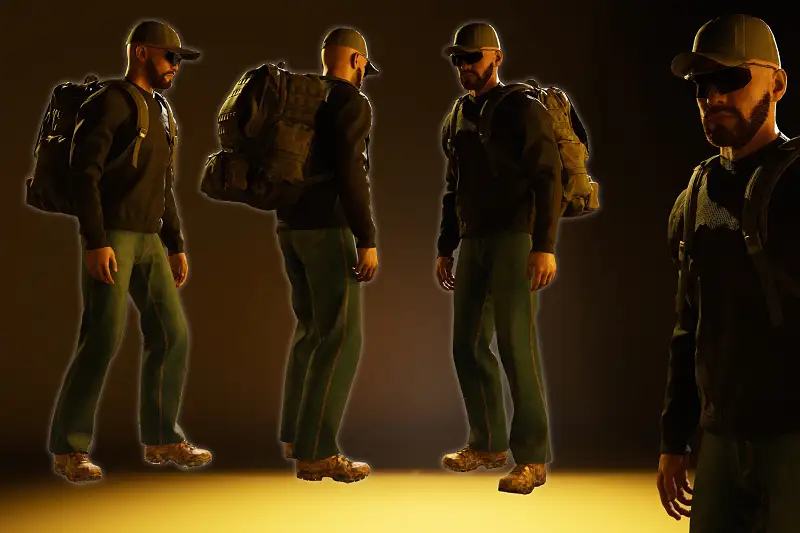Survivor Character 3D Model Asset Thumbnail