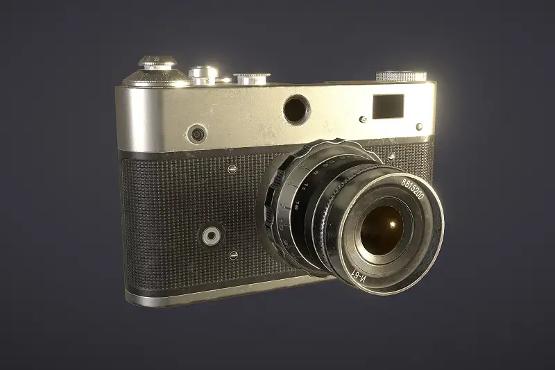 Realistic Vintage Camera Asset Image